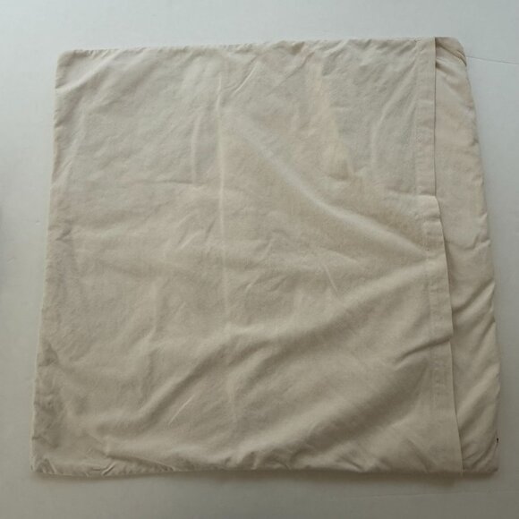 Pottery Barn Embroidered Floral Pillow Covers 23.5" x 23.5" Cotton Linen Beige - Picture 5 of 9